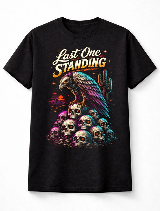 Last One Standing Eagle Skull Desert Graphic Unisex T-Shirt