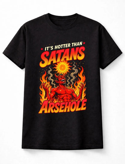 It's Hotter Than Funny Satan Devil Humour Slogan Graphic Unisex T-Shirt