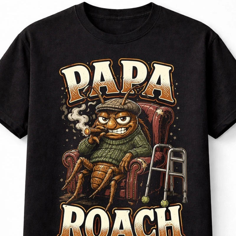 Papa Roach Funny Old Man Cockroach Rock Graphic Unisex T-Shirt