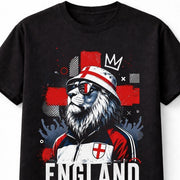 England Lion World Cup Football Supporter St George Flag Graphic Unisex T-Shirt
