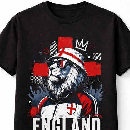 England Lion World Cup Football Supporter St George Flag Graphic Unisex T-Shirt