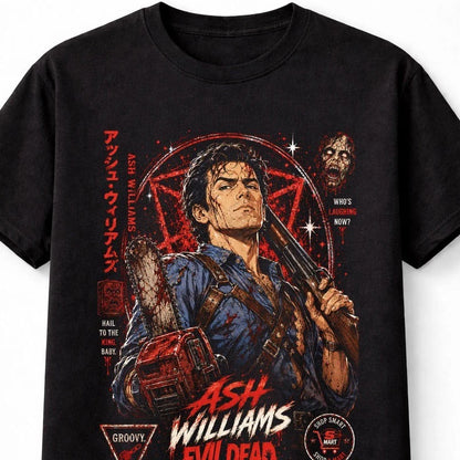 Anime Ash Williams Evil Dead Horror Movie Graphic Unisex T-Shirt
