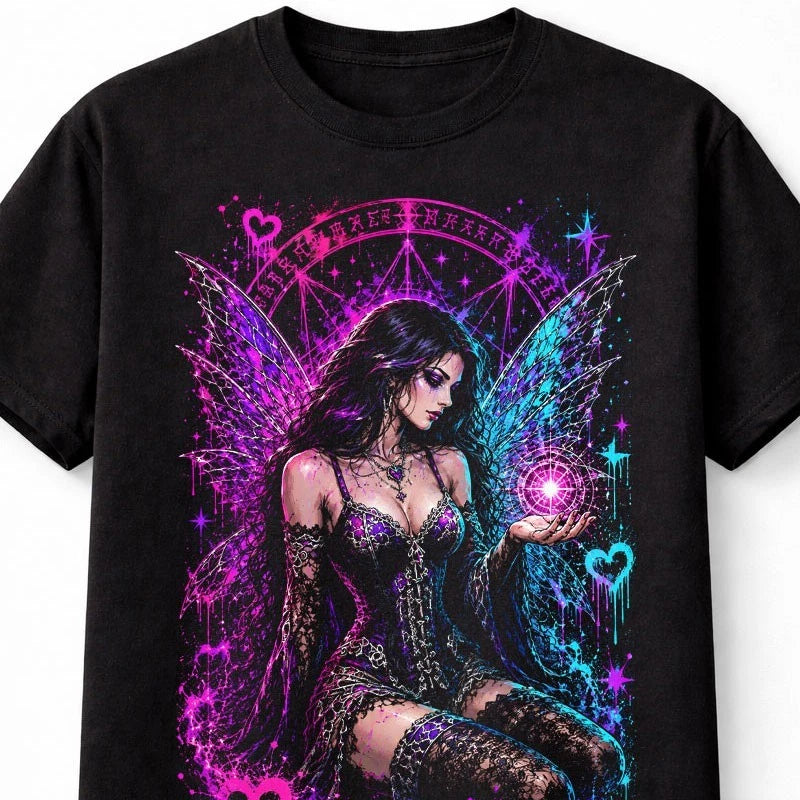 Fairy Witch Magic Fantasy Wings Graphic Unisex T-Shirt