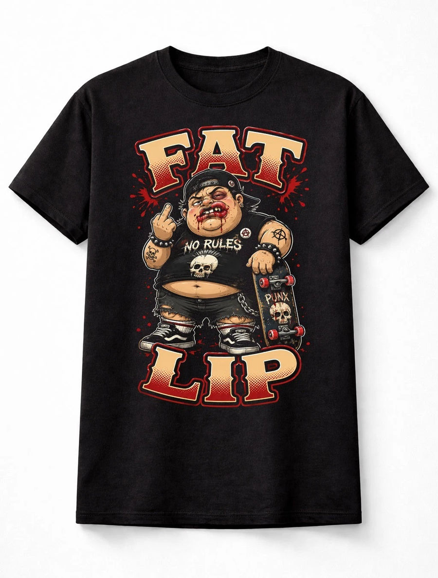 Fat Lip Punk Rock Skateboard Graphic Funny Unisex T-Shirt