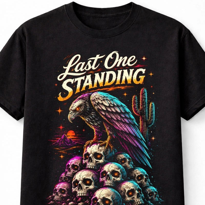 Last One Standing Eagle Skull Desert Graphic Unisex T-Shirt