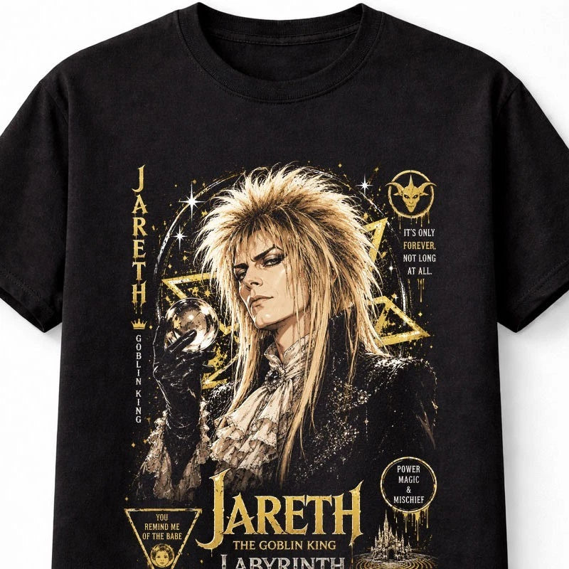Labyrinth Jareth Goblin King Fantasy Movie Graphic Unisex T-Shirt