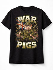 War Pigs Military Pig Soldier Graphic Funny Rock Unisex T-Shirt