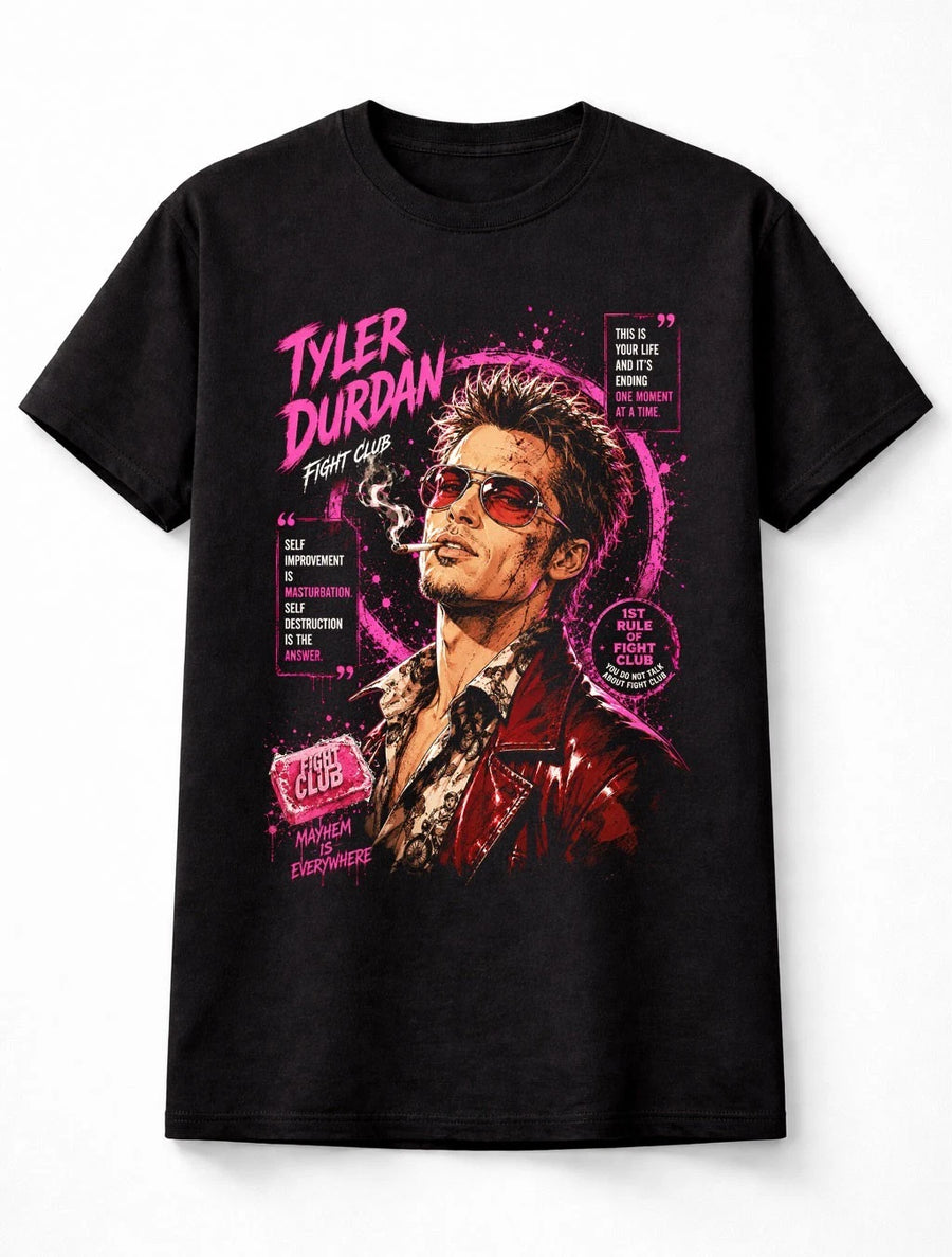 Fight Club Tyler Durden Movie Graphic Retro Unisex T-Shirt