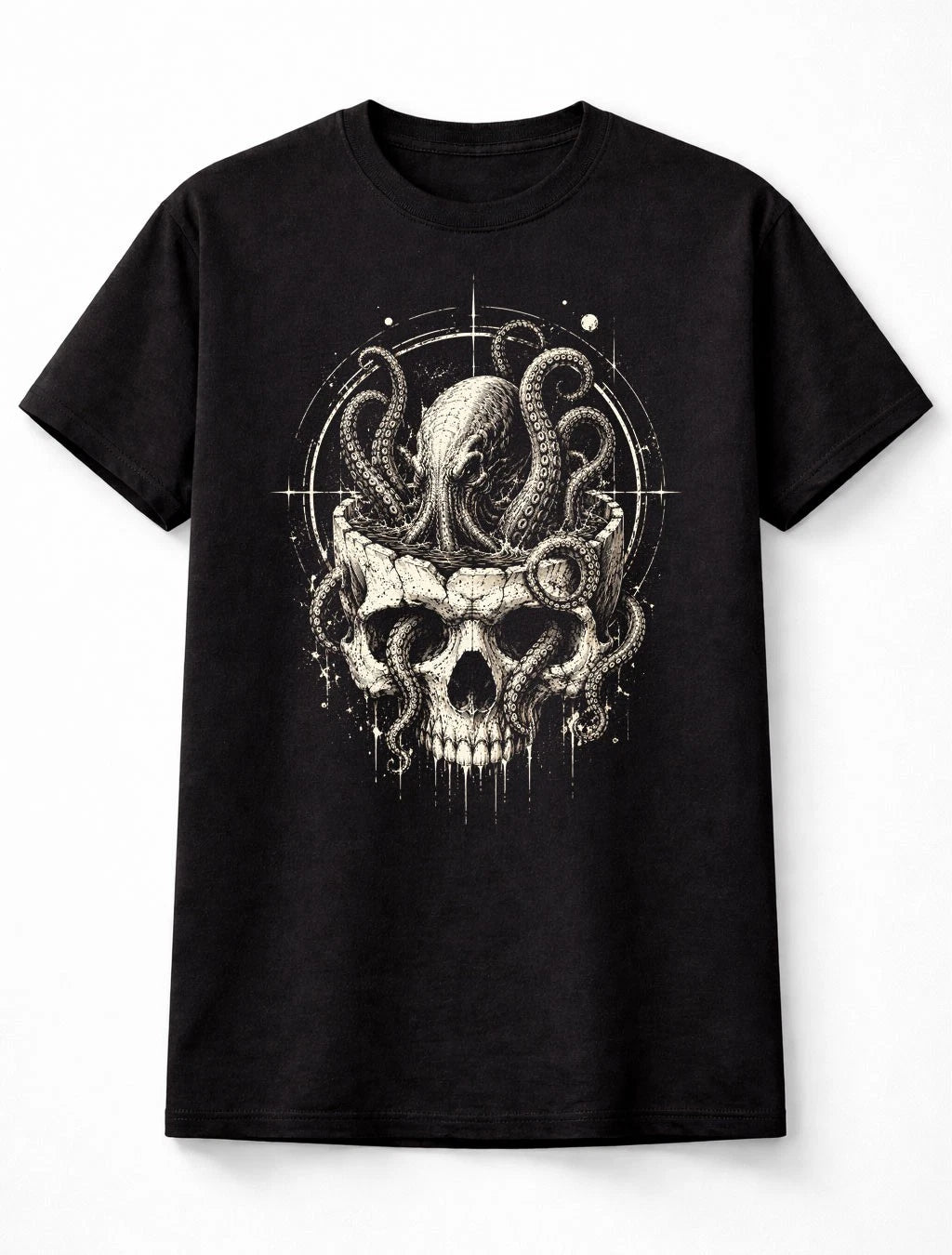 Kraken Skull Octopus Gothic Horror Ocean Graphic Unisex T-Shirt