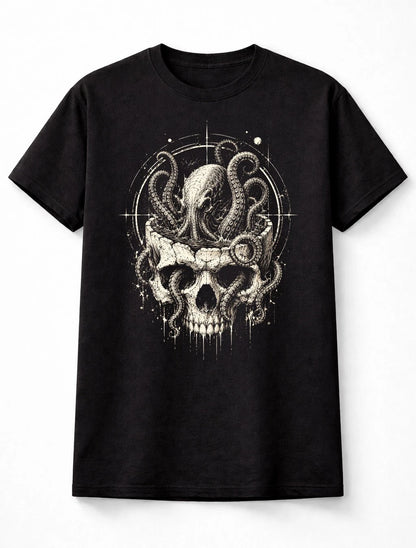 Kraken Skull Octopus Gothic Horror Ocean Graphic Unisex T-Shirt