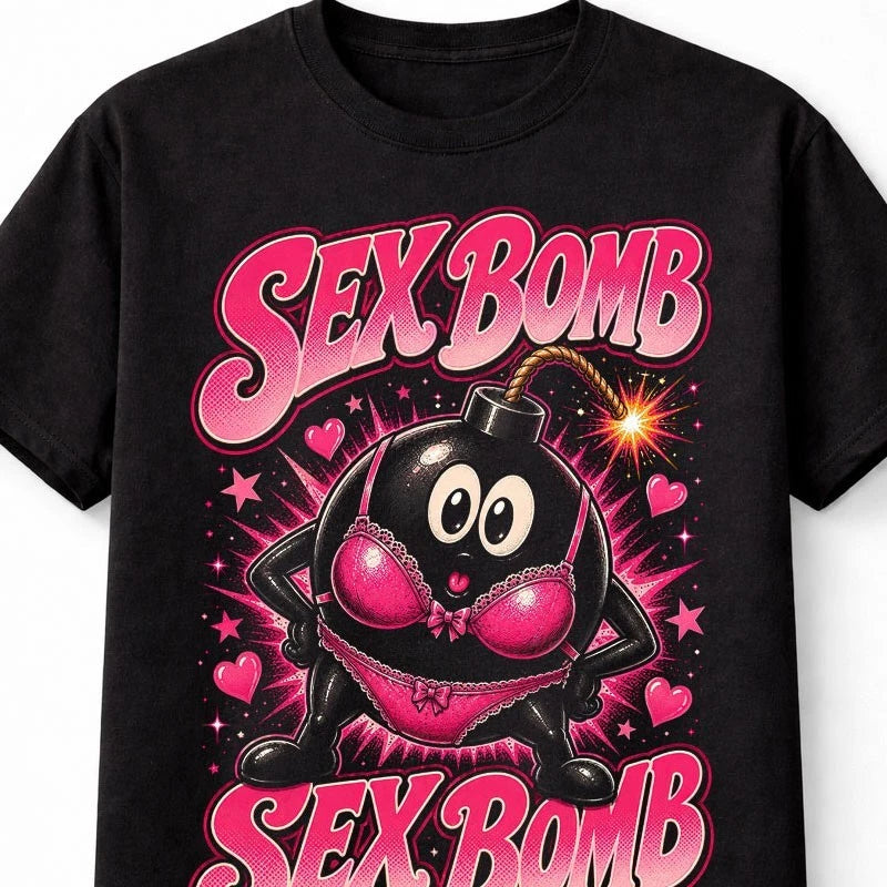 Sex Bomb Funny Bomb Lingerie Adult Humour Graphic Unisex T-Shirt