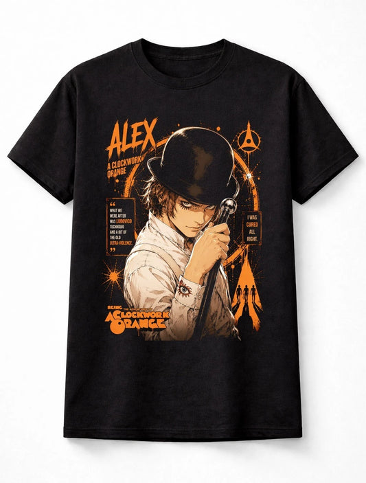 Anime Alex A Clockwork Orange Movie Cult Film Graphic Unisex T-Shirt