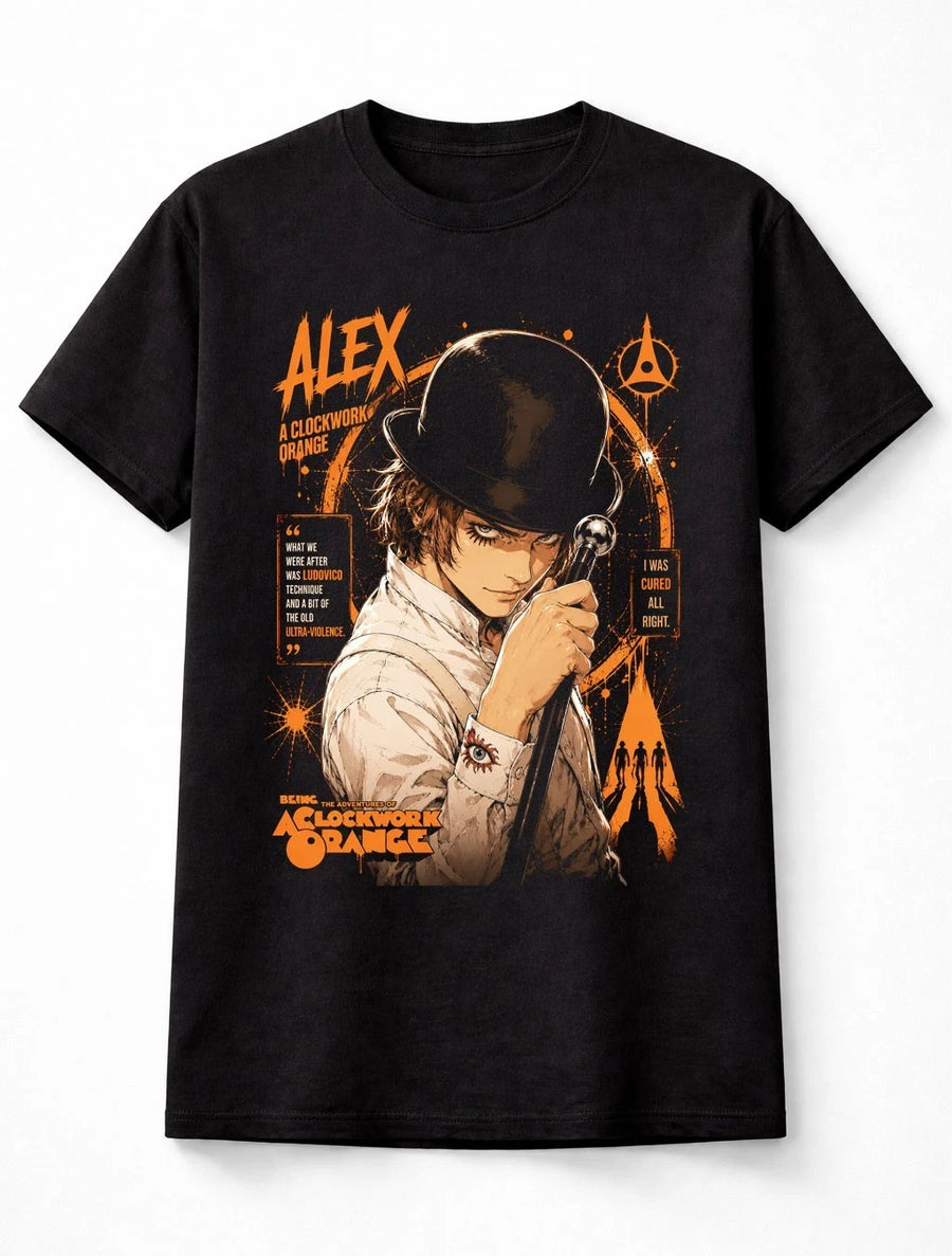 Anime Alex A Clockwork Orange Movie Cult Film Graphic Unisex T-Shirt