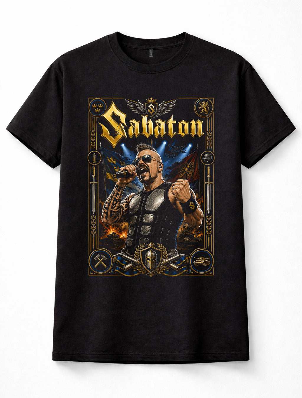 Sabaton Joakim Broden Swedish Power Metal Band Concert Music Black Unisex T-Shirt