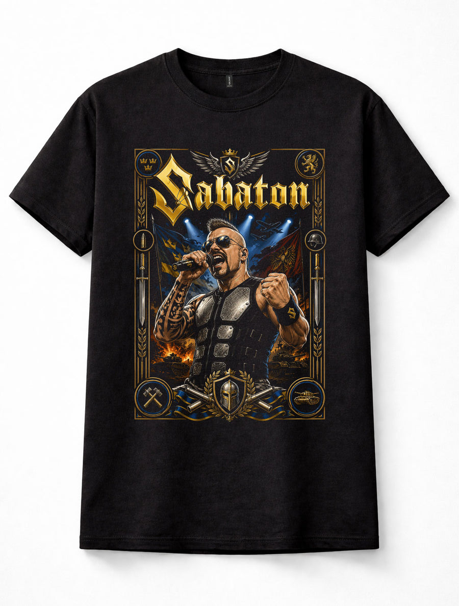 Sabaton Joakim Broden Swedish Power Metal Band Concert Music Black Unisex T-Shirt