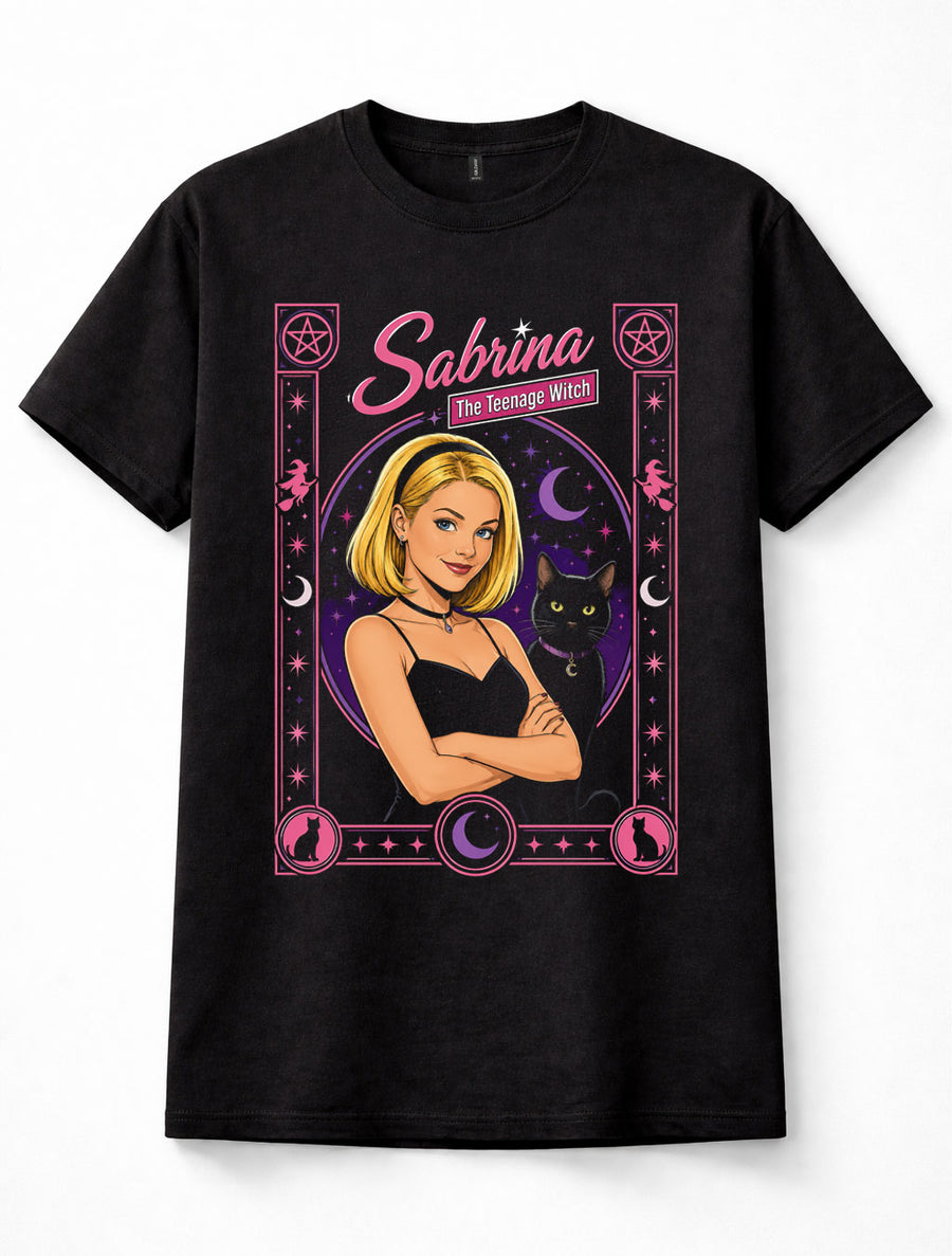 Sabrina The Teenage Witch Salem Black Cat Magic 90s TV Retro Unisex T-Shirt