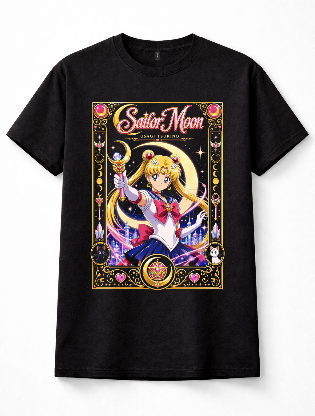 Sailor Moon Usagi Tsukino Magical Girl Anime Manga Luna Black Unisex T-Shirt