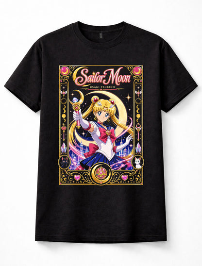 Sailor Moon Usagi Tsukino Magical Girl Anime Manga Luna Black Unisex T-Shirt