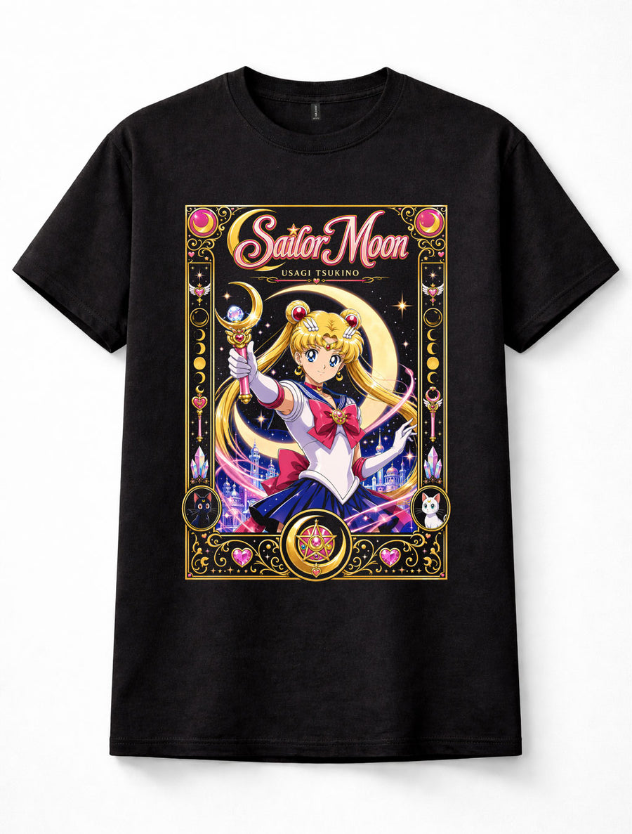 Sailor Moon Usagi Tsukino Magical Girl Anime Manga Luna Black Unisex T-Shirt