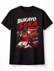 Bukayo Saka 7 Arsenal Style Soccer Football Fan Graphic Tee Unisex Adults & Kids T-Shirt