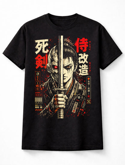 Cyber Samurai Anime Warrior Japanese Manga Graphic Unisex T-Shirt