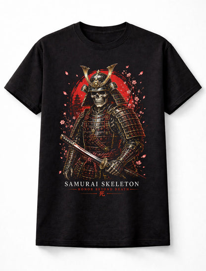 Samurai Skeleton Warrior Japanese Skull Katana Gothic Unisex T-Shirt