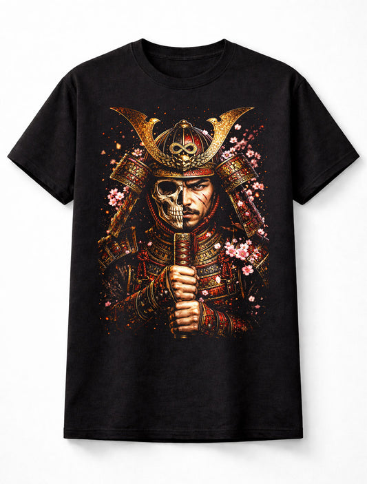 Samurai Skeleton Warrior Japanese Gothic Katana Unisex T-Shirt