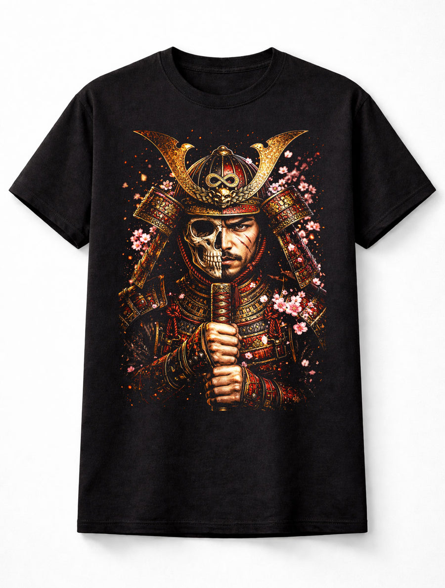 Samurai Skeleton Warrior Japanese Gothic Katana Unisex T-Shirt