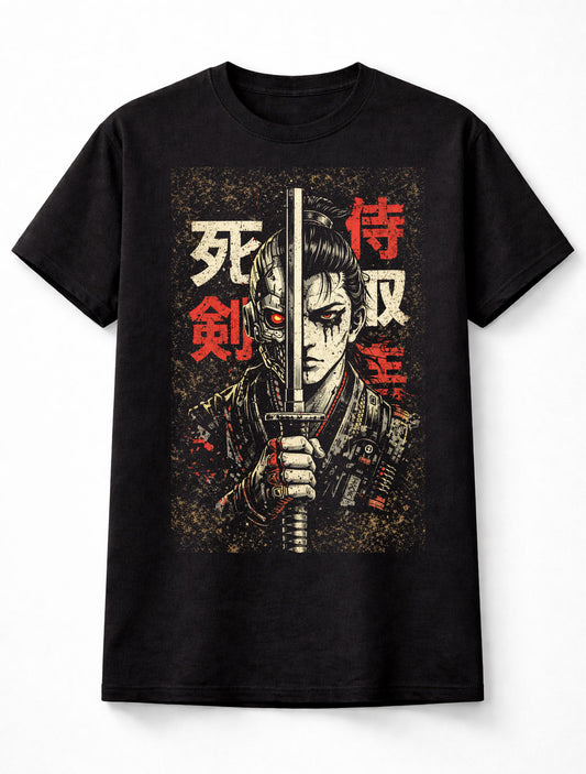 Samurai Japanese Cyberpunk Y2K Retro Techwear Manga Anime Adults & Kids Unisex T-Shirt