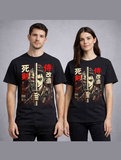 Cyber Samurai Anime Warrior Japanese Manga Graphic Unisex T-Shirt