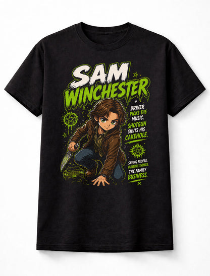 Sam Winchester Supernatural Hunter Graphic Tee TV Series Shirt Unisex Adults & Kids T-Shirt