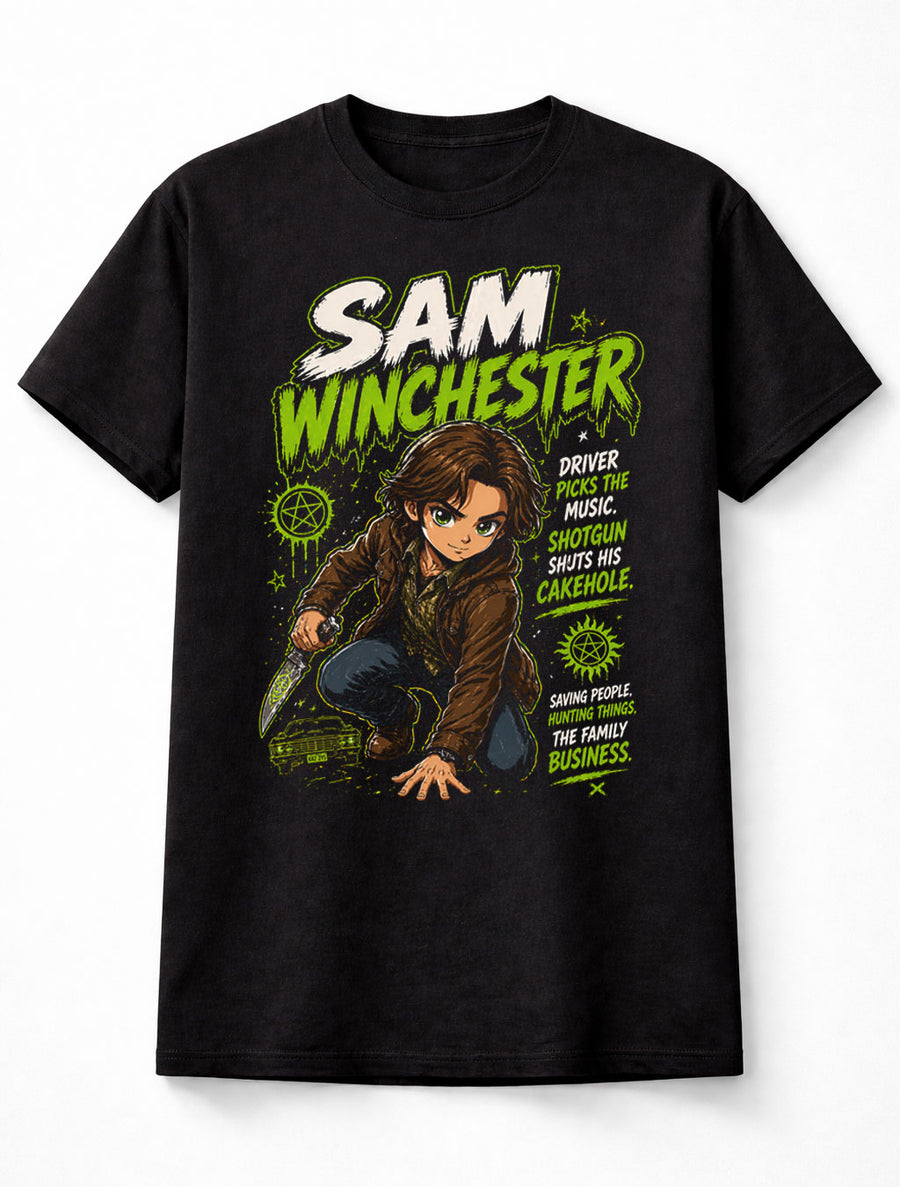 Sam Winchester Supernatural Hunter Graphic Tee TV Series Shirt Unisex Adults & Kids T-Shirt