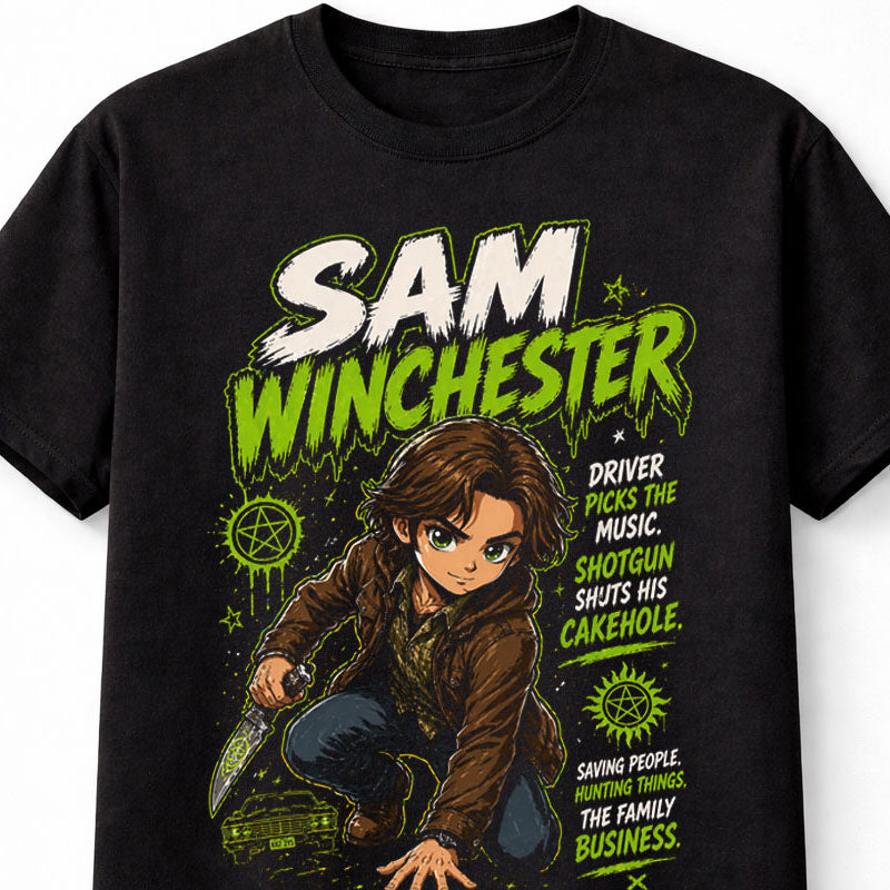Sam Winchester Supernatural Hunter Graphic Tee TV Series Shirt Unisex Adults & Kids T-Shirt