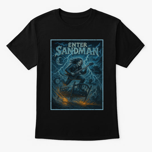 Metallica Enter Sandman Unisex T-Shirt Classic Heavy Metal Rock Tee