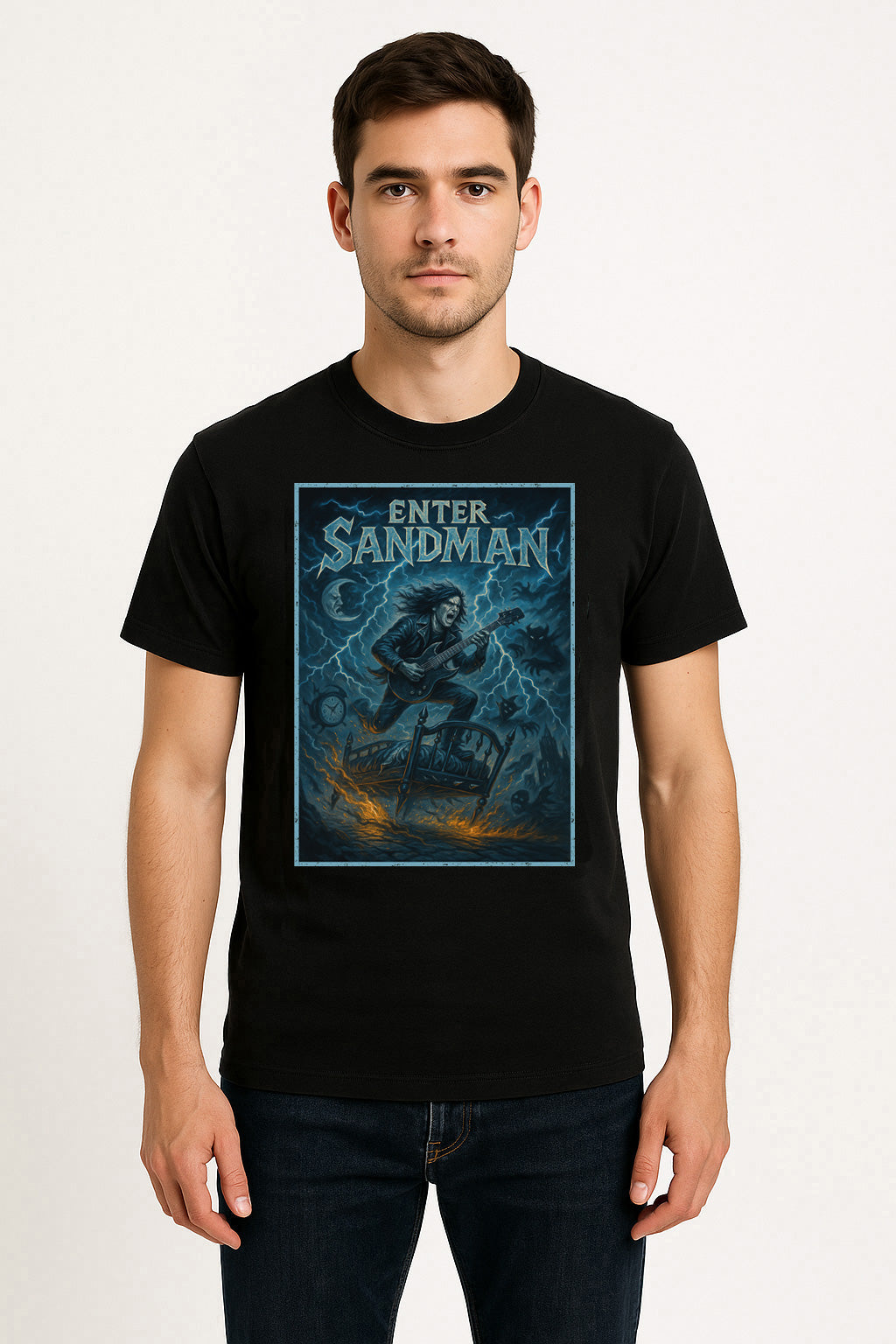 Metallica Enter Sandman Unisex T-Shirt Classic Heavy Metal Rock Tee