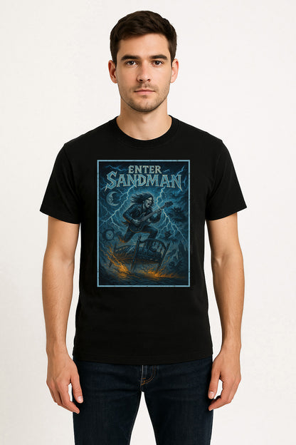 Metallica Enter Sandman Unisex T-Shirt Classic Heavy Metal Rock Tee