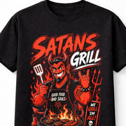Satans Grill Devil BBQ Horror Funny Graphic Unisex T-Shirt