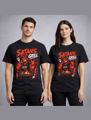 Satans Grill Devil BBQ Horror Funny Graphic Unisex T-Shirt
