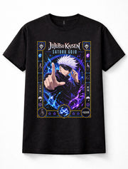 Jujutsu Kaisen Satoru Gojo Infinity Six Eyes Anime Manga Black Unisex T-Shirt