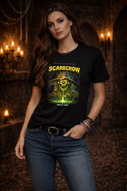 Scarecrow Field Trip Unisex Toxic Gothic Harvest Horror Graphic T-Shirt