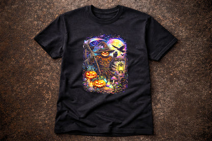 Haunted Scarecrow Halloween Art Psychedelic Trippy Gothic Unisex T-Shirt