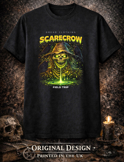 Scarecrow Field Trip Unisex Toxic Gothic Harvest Horror Graphic T-Shirt