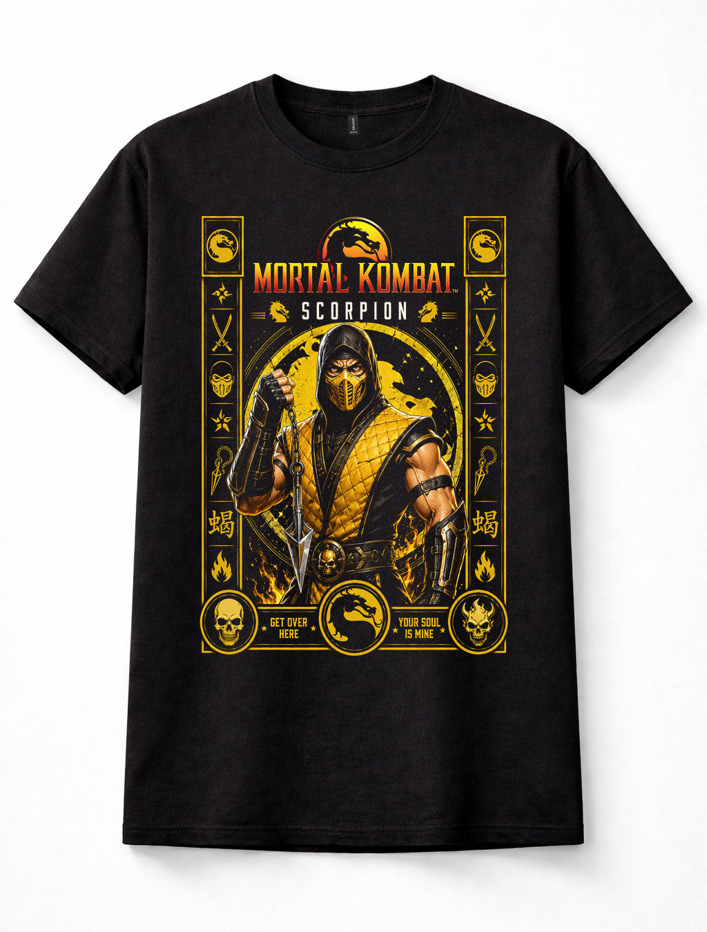 Mortal Kombat Scorpion Ninja Fighting Game Gamer Unisex T-Shirt