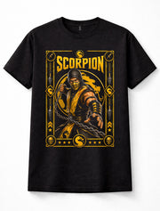 Mortal Kombat Scorpion Yellow Ninja Fighting Game Retro Black Unisex T-Shirt