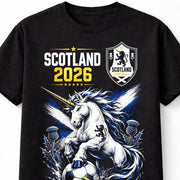 Scotland Football 2026 Unicorn Soccer Fan Supporter Graphic Unisex T-Shirt