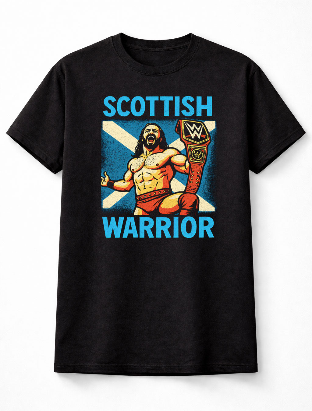 Drew Mcintyre Scottish Warrior Wrestling Champion Unisex Black Graphic Tee