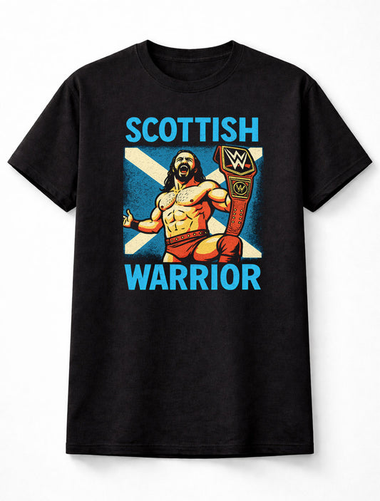 Drew Mcintyre Scottish Warrior Wrestling Champion Unisex Black Graphic Tee