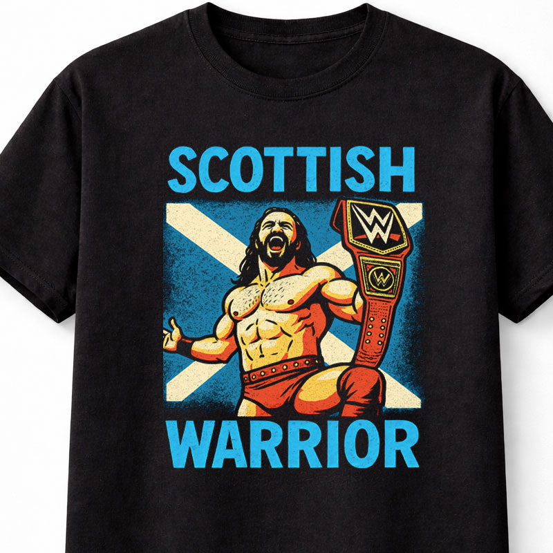 Drew Mcintyre Scottish Warrior Wrestling Champion Unisex Black Graphic Tee