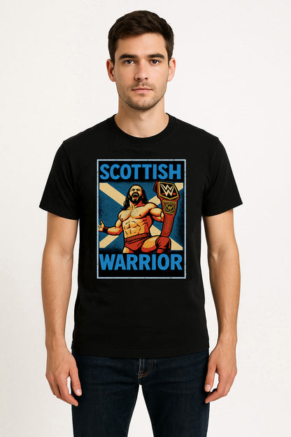 Drew McIntyre “Scottish Warrior” Retro Wrestling T-Shirt — Claymore Country Edition