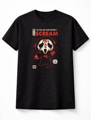 Ghostface Scream Horror Chibi Unisex Black Graphic Tee